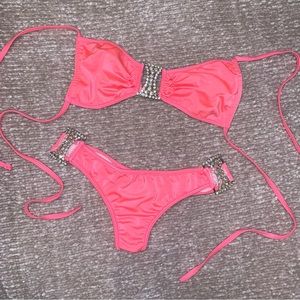 Embellished scrunch butt bikini LMG handmade